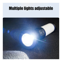 Linterna Doble Luz Recargable Led Camping Campo Flash Blanco Negro