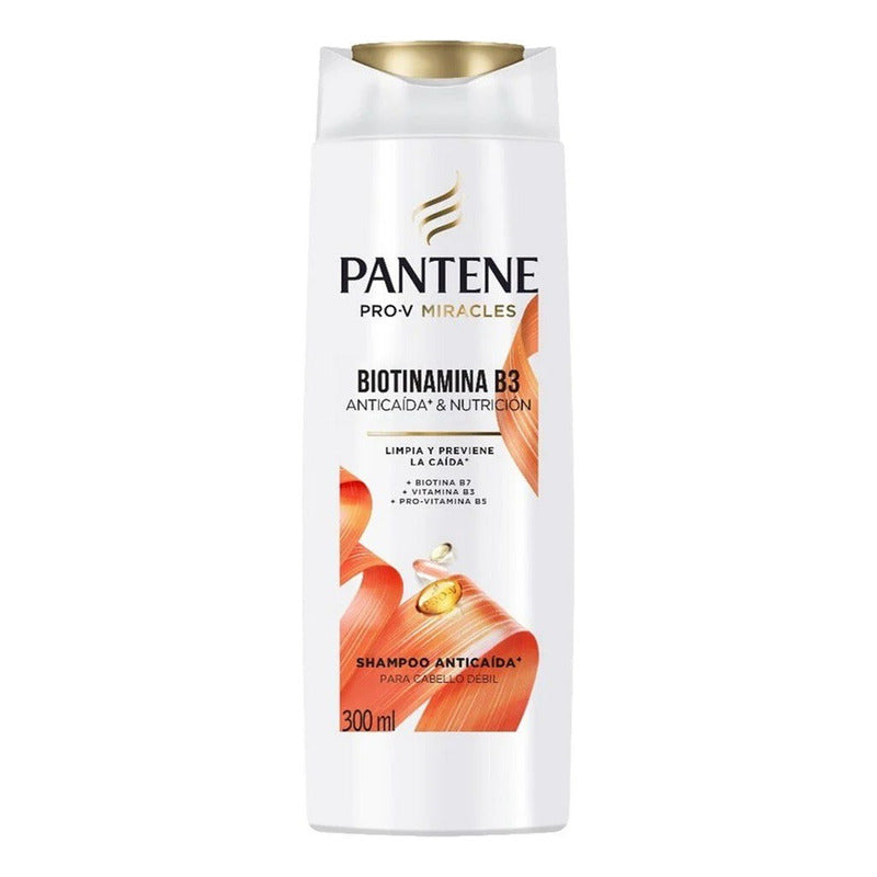 Pack X2 Shampoo Pantene Anticaída + Biotinamina B3 300ml