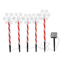 Set X5 Estacas Navidad Luces Navideñas Led Solar Decoración