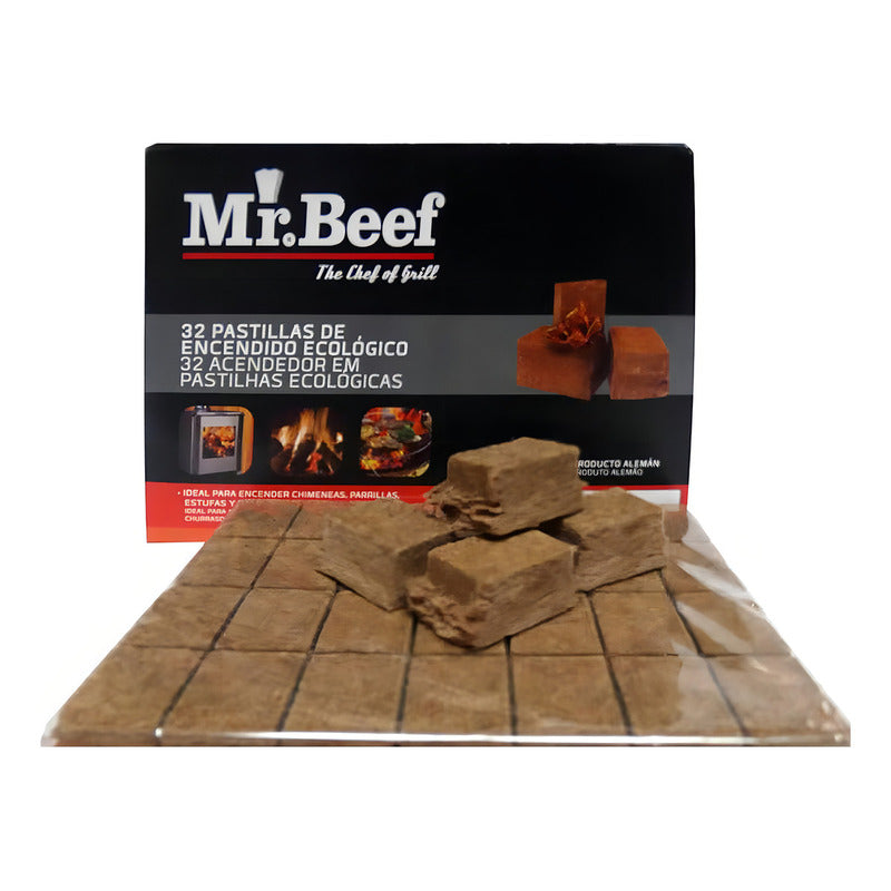 32 Pastillas Iniciador De Fuego Ecologico Parrilla Sin Olor