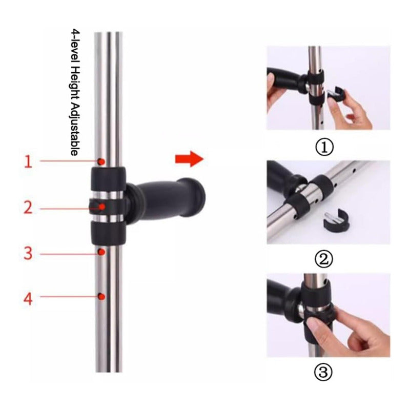 Muleta Ajustable Para Caminar Muleta Ligera Alta Calidad Aux