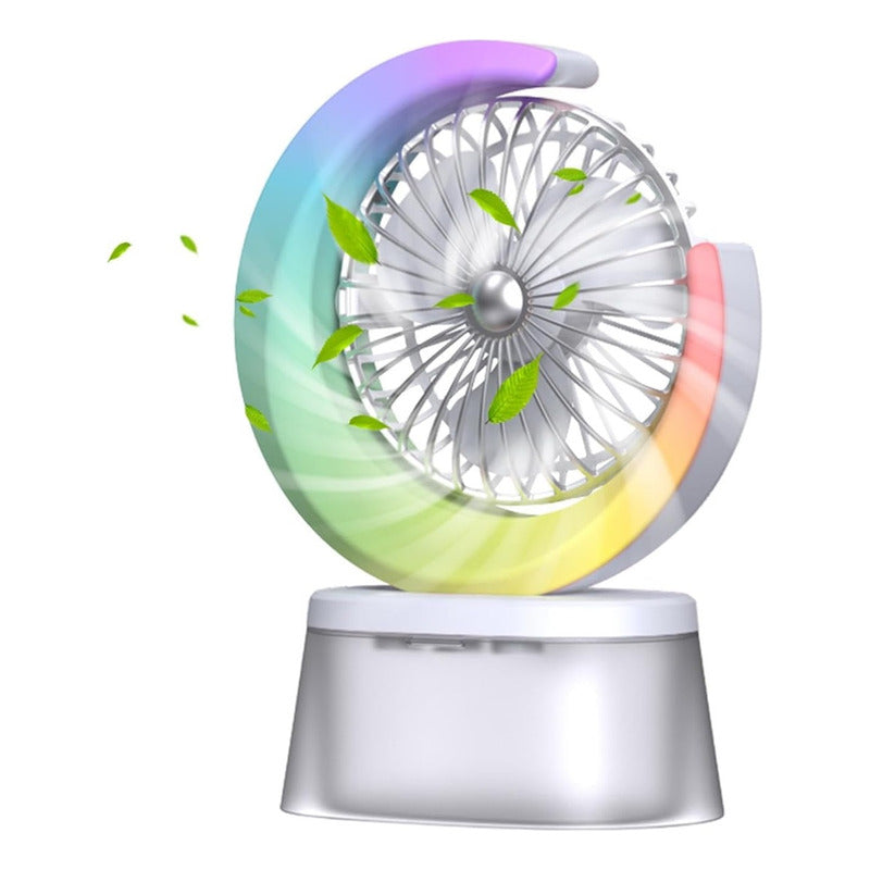 Ventilador Humidificador Portátil Ventilador Led  Usb Recarg