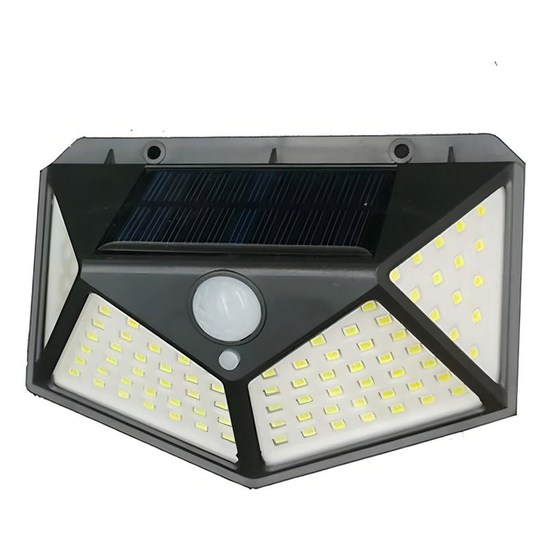 Lámpara Solar De Pared, 100 Led, Baliza Solar Para Jardín, Color Negro, 110 V/220 V