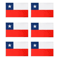 Pack 6 Banderas De Chile Bandera Chile Chilena 145 X 90 Tela Bandera Chile
