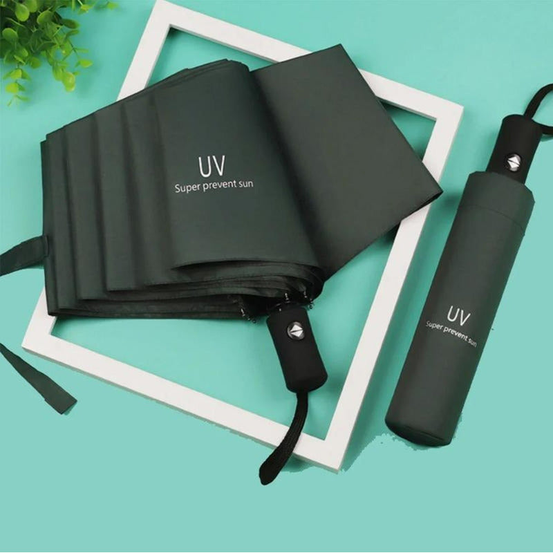 X2 Paraguas Uv Retractil Manual Sombrilla Bolsillo Portatil