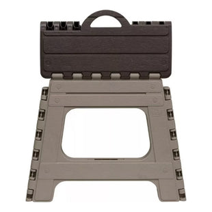 Piso Banco Banquito Taburete Plegable Mediano Reyplast 100kg Marrón/beige