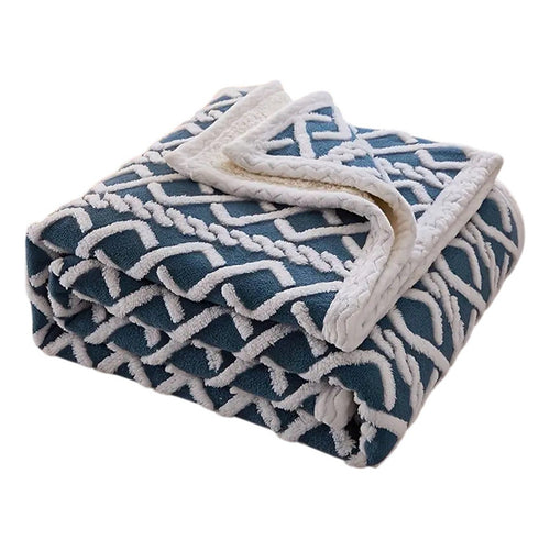 Frazada Sherpa Texturizada Diseño Premium Polar 160x220cm