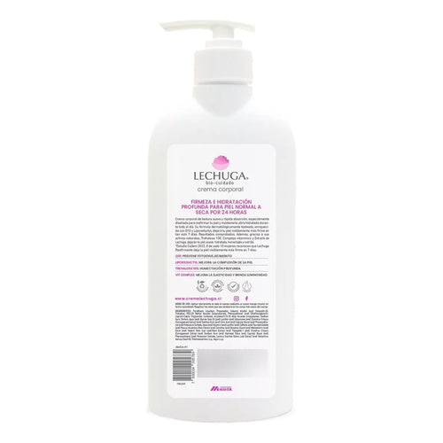Crema Corporal Lechuga 350ml Reafirmante 24h Humectación Neutra