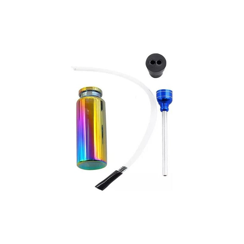 Mini Bong Pipa De Agua En Vidrio Tornasol + Quemador Filtro