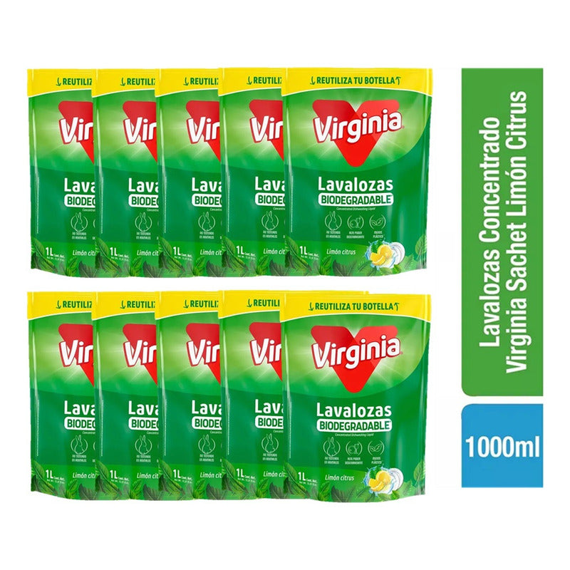 X10 Lavaloza Virginia Limon Citrus 1 L Lavalozas Biodegradab