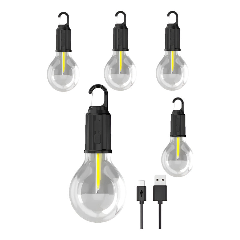 Pack 5 Ampolletas Led Recargable Camping Decoracion Portatil Cálida