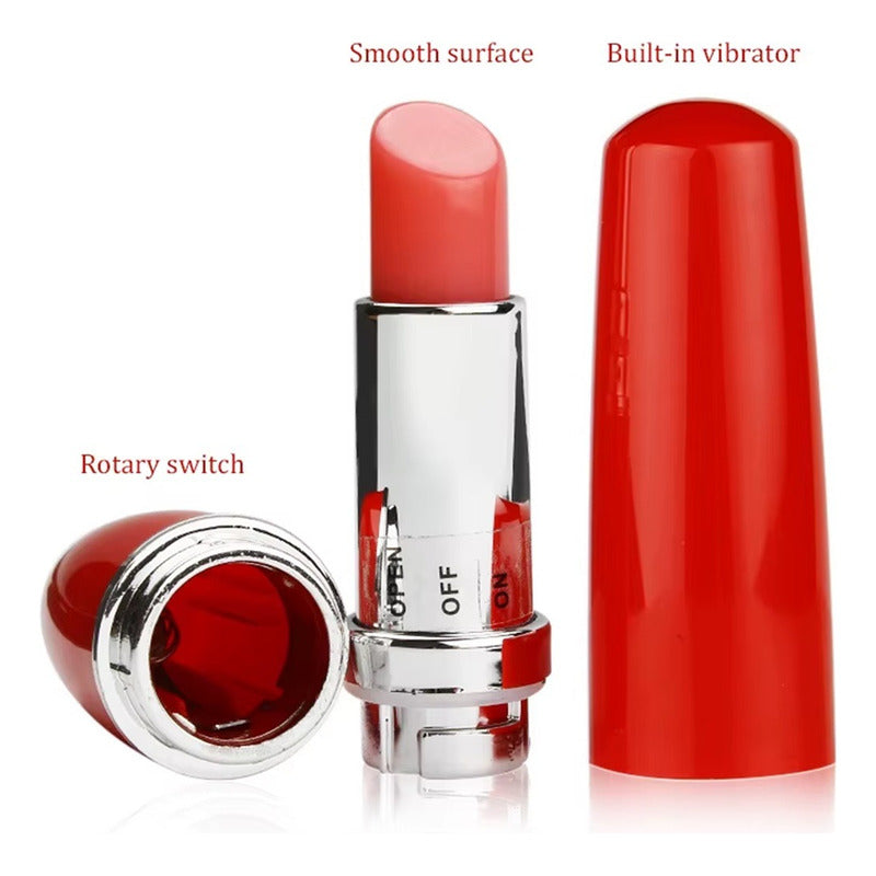 X2 Vibrador Discreto Lápiz Labial Estimulación De Clítoris