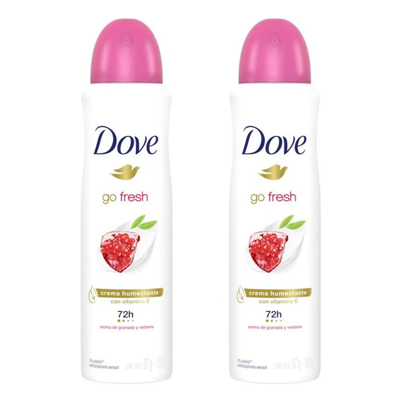 X2 Desodorante Dove Spray Aerosol Granada Verbena 72h 150ml Granada