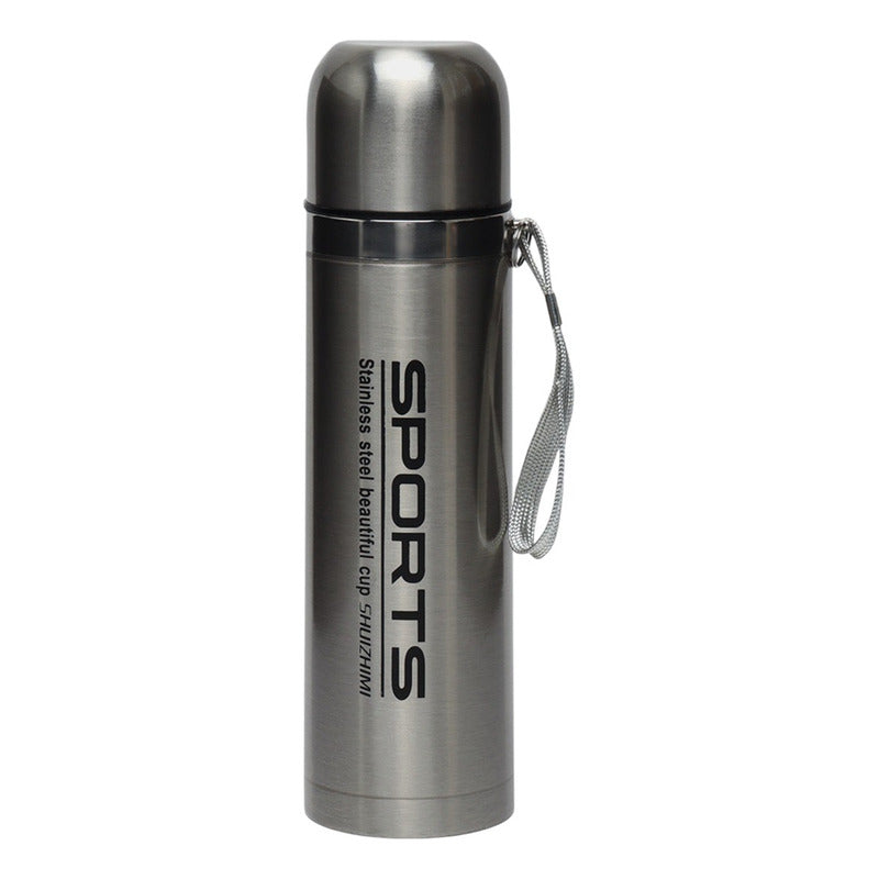 Termo Doble Capa Sport Acero Inoxidable Metalizado 500ml