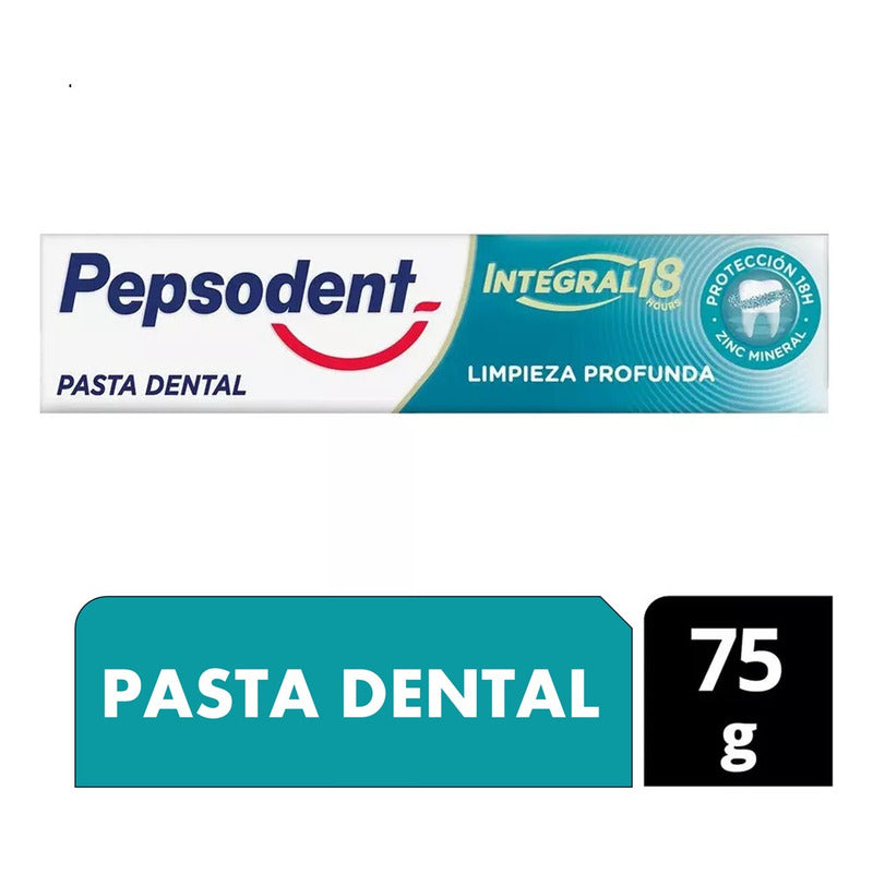 X12 Pepsodent Pasta Dental Integral 18 Limpieza Profunda 75g