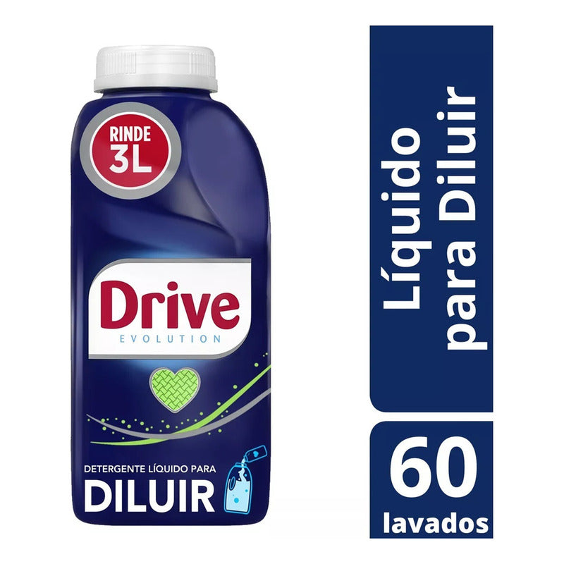 Pack X3 Detergente Drive Líquido Para Diluir 500ml 60lavados