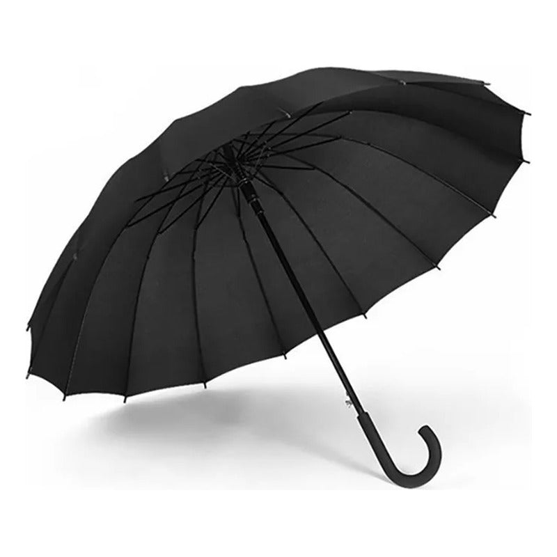 X2 Paraguas Automático Mango Curvo 16 Varillas Resistente