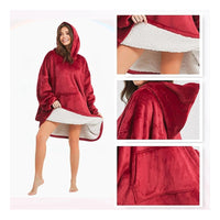 Polerón Sherpa Con Capucha Chiporro Huggle Hoodie Pijama Invierno Polar