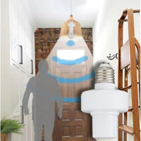Soquete Adaptador Soporte Ampolleta Sensor Movimiento Blanco