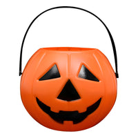 Calabaza Para Dulces Halloween Cubo De Plastico Caramelos - - Naranja