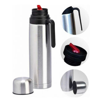 Termo Matero Media Manija 1 Litro Pico Cebador Acero Inox