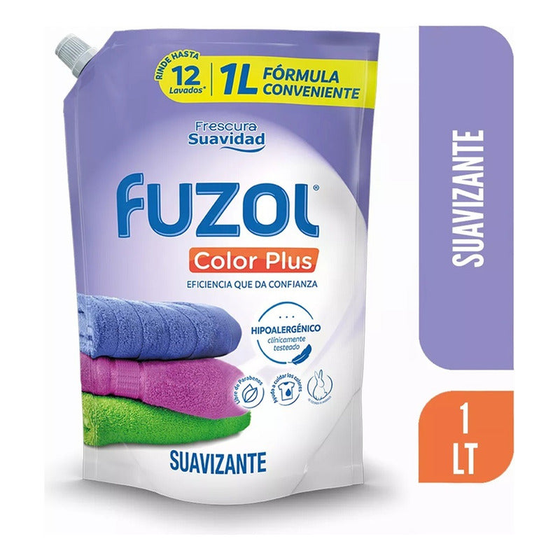 Pack X2 Suavizante Fuzol Color Plus 1litro Frescura Suavidad