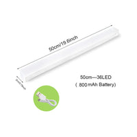 Luz Barra Led 50cm Con Sensor Movimiento Muebles Baño Cocina