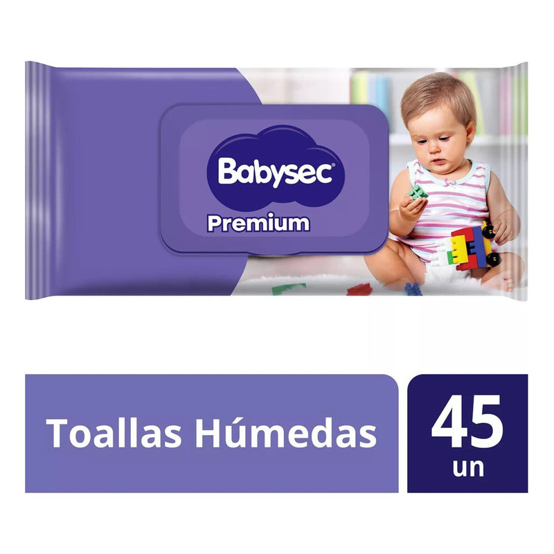 X2 Toallitas Húmedas Babysec Premium Paquete 45 Toallitasc/u