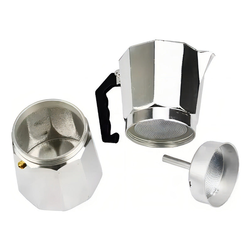 Coffe Italiana Cafetera Gris Italiana 6 Tazas