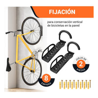 Pack X2 Porta Bicicleta Para Pared Gancho Colgador Bicicleta Negro