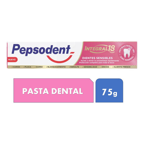 X3 Pasta Dental Pepsodent Integral 18h Dientes Sensibles 75g