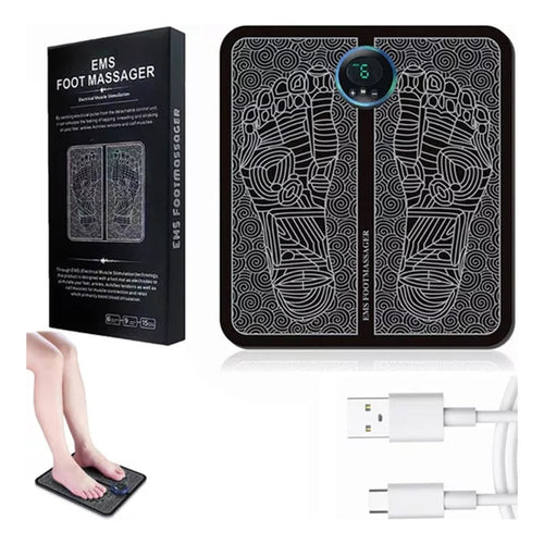 Masajeador De Pies Eléctrico Estimulador Muscular Acupuntura Negro