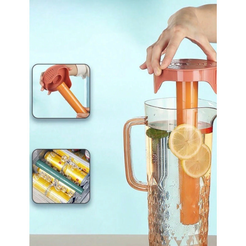 Exprimidor Inalámbrico + Jarra 2 Litros 4 Vasos Refrigerante