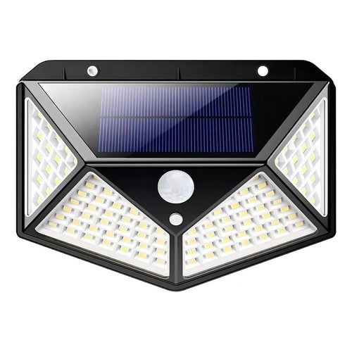 Lámpara Solar De Pared, 100 Led, Baliza Solar Para Jardín, Color Negro, 110 V/220 V