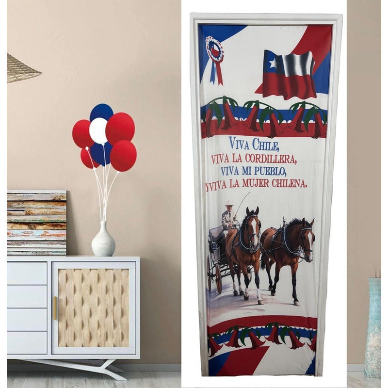 Funda De Puerta Decoración Fechas Patrias 100x210cm M10