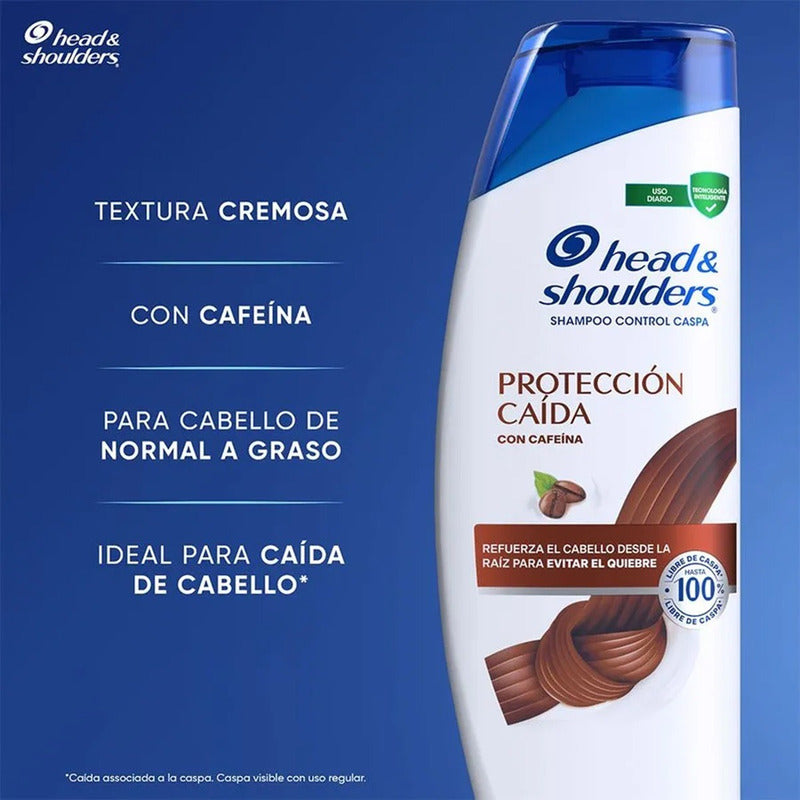 X2 Shampoo Head & Shoulders Protección Caída Cafeína 375ml