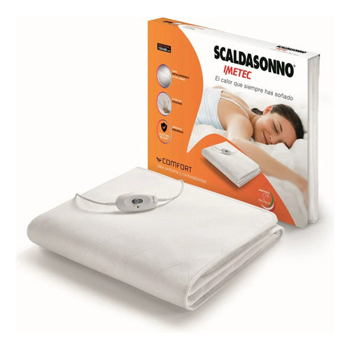 Calienta Cama Scaldasonno 1 Plaza Comfort 150x80  Individual Blanco Individual