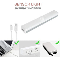 Luz Barra Led 50cm Con Sensor Movimiento Muebles Baño Cocina