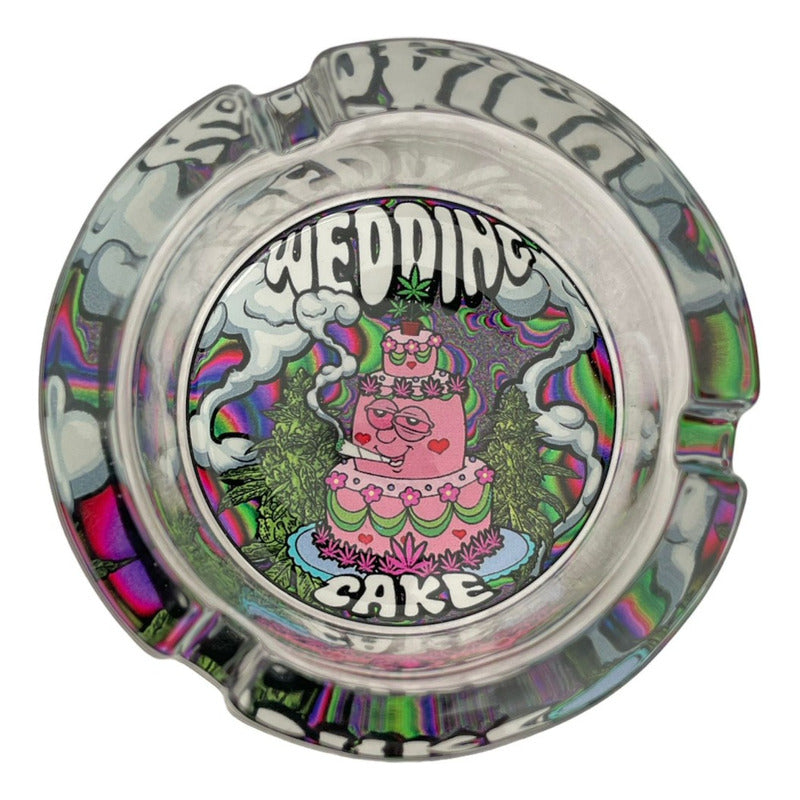 Cenicero De Cristal Hierbas Diseños 420 Weed Mesa Escritorio