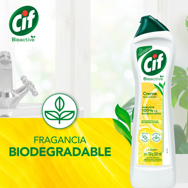 Crema Multiuso Bioactive Limón 750 G Cif