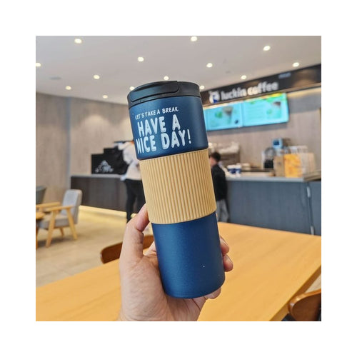 Termo Vaso Termico Portátil Doble Capa De Acero Inox Te Café