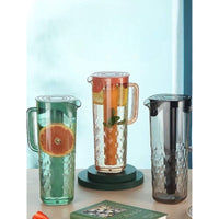 Set Jarra 2 Litros + 4 Vasos Agua Jugo Filtro Refrigerador