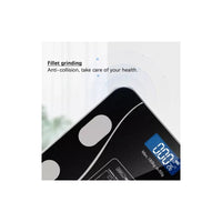 Balanza Pesa Digital Bluetooth Inteligente Smart Imc Baño Color Negro