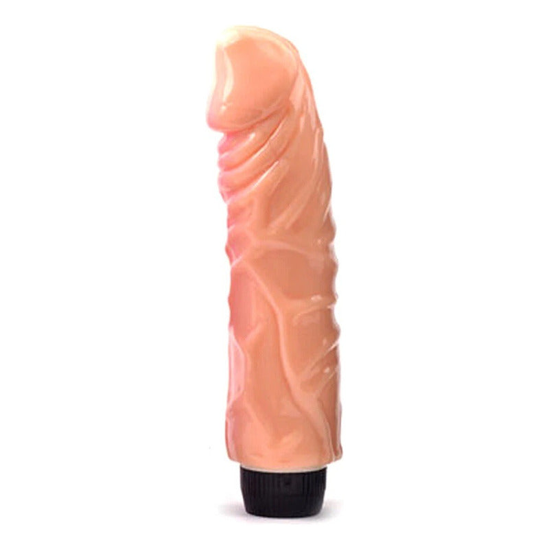 Vibrador Consolador Realista Grueso Venoso Siliconado 22cm Piel