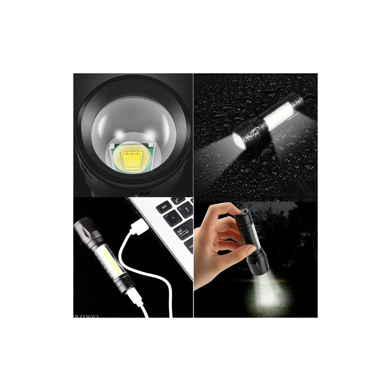 Linterna Tactica Recargable De Larga Distancia Led Potente