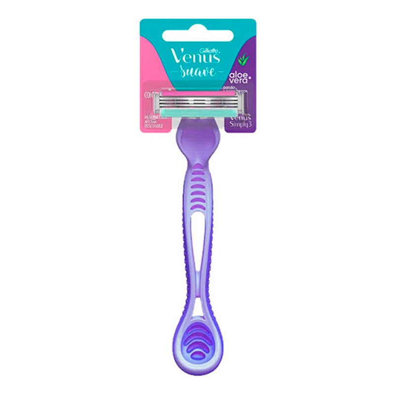 Pack X4 Maquina De Afeitar Gillette Venus Suave Aloe Vera