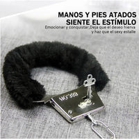 Esposas Bdsm Esposas De Peluche Pulseras Mano Ajustable Negro