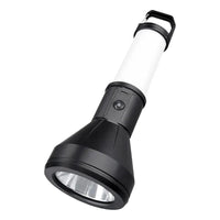 Linterna Doble Luz Recargable Led Camping Campo Flash Blanco Negro