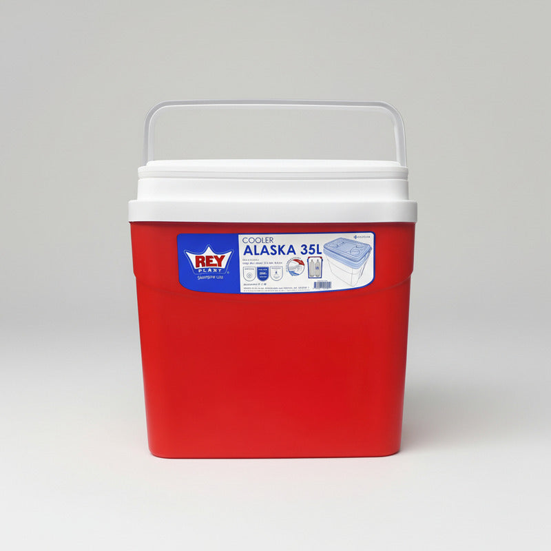 Cooler Nevera Cava Hielera Portátil 35 Litros Reyplast Rojo