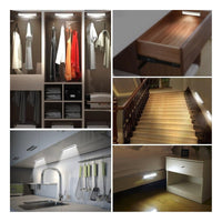 2 Luces Luz Barra Led 19cm Con Sensor Movimiento Baño Cocina